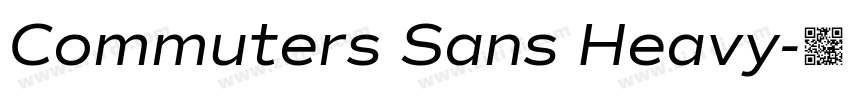 Commuters Sans Heavy字体转换